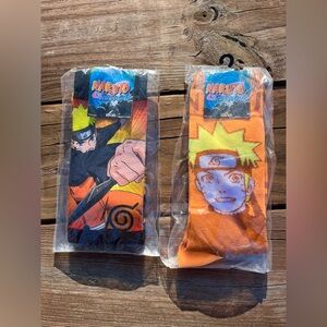 Two Pairs of Naruto Shippuden Anime Socks Bundle